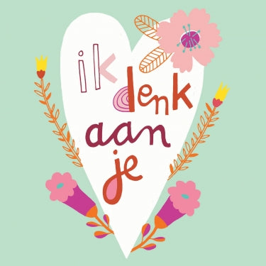 Wenskaart Ik denk aan je – Zintenz Organic Cards