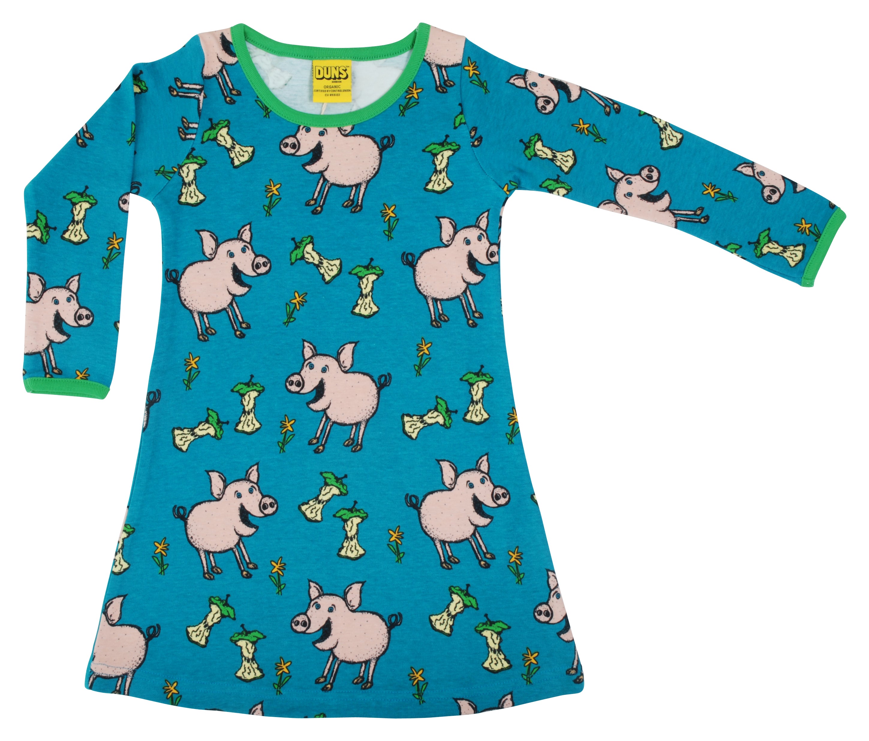 Jurk / Adult Long Sleeve Dress Pig Teal - Duns Sweden