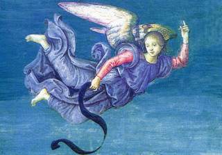 Kaart Engel uit de opstanding van Christus - Raffael