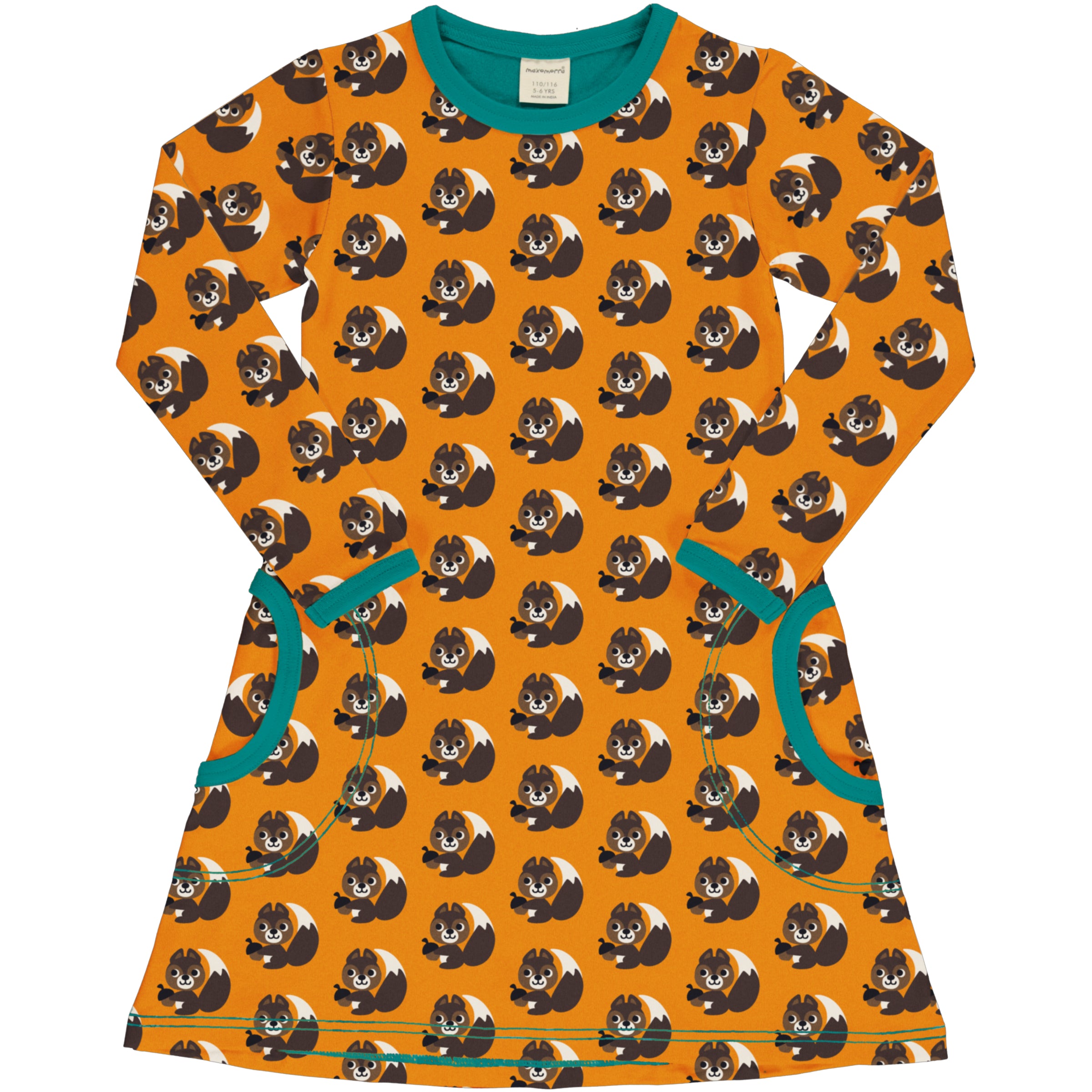 Jurk / Dress LS Squirrel - Maxomorra