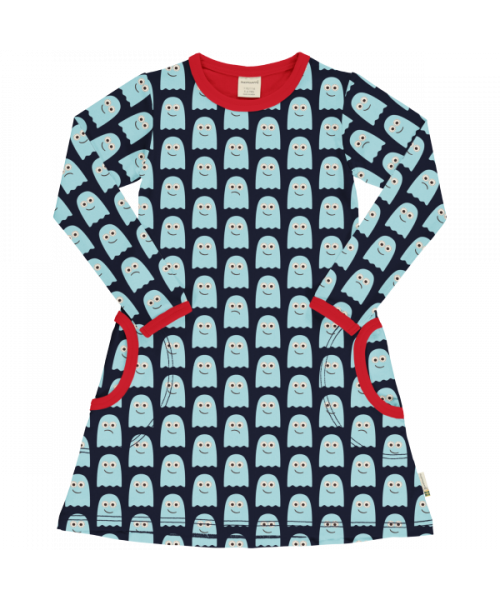 Jurk / Dress LS Spooky Ghost - Maxomorra