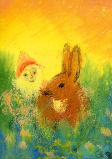 Kaart Dwerg met veldkonijn - Elke Bühler