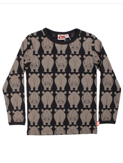 Longsleeve Roar T Black Naesehorn - Danefae / Dyr