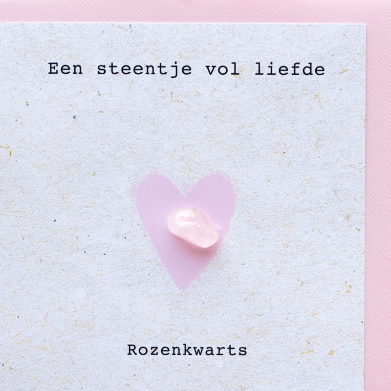 Edelsteenkaart Rozenkwarts – Een steentje vol liefde – Sidedish