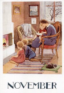 Kaart November - Elsa Beskow – K. Hjelm Förlag