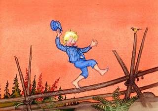 Kaart Emiel op het hek - Bjorn Berg – K. Hjelm Förlag