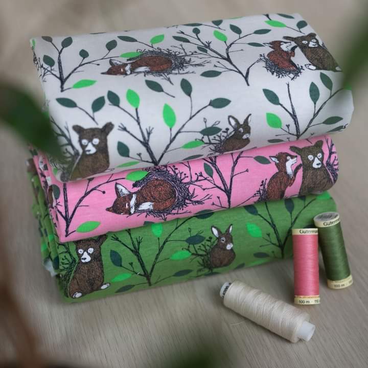 Jurk / SINNA Skater Dress Morning Sand Forest 86 t/m 122 – Paapii Design