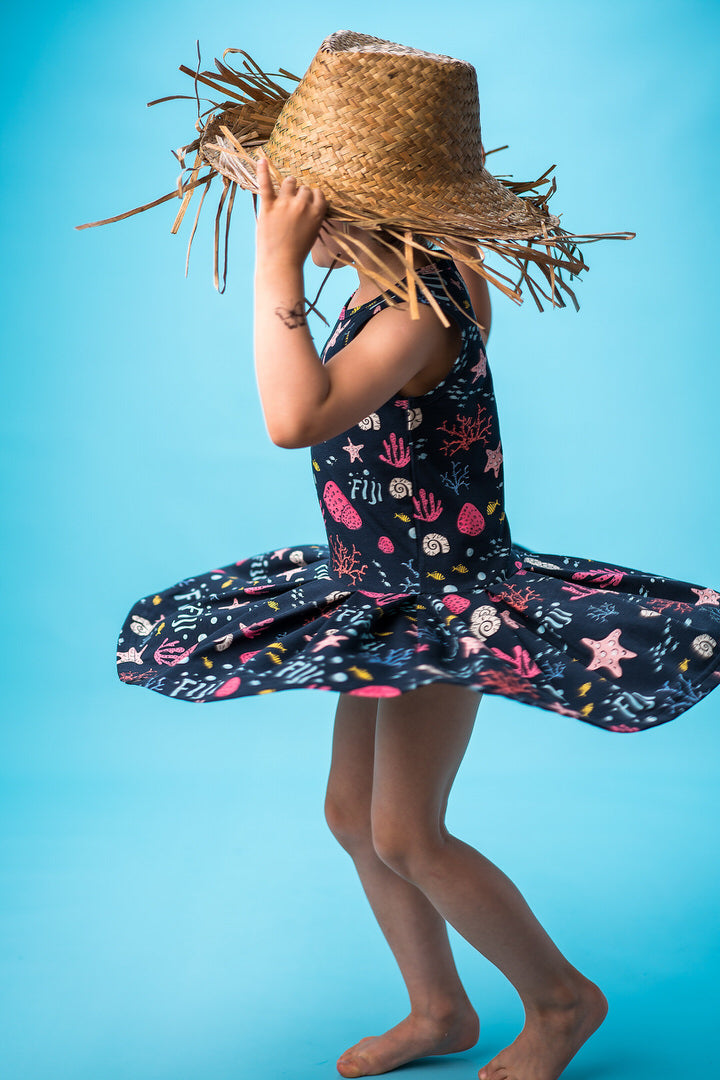 Jurk / Summer Dress Fiji Navy - Mullido