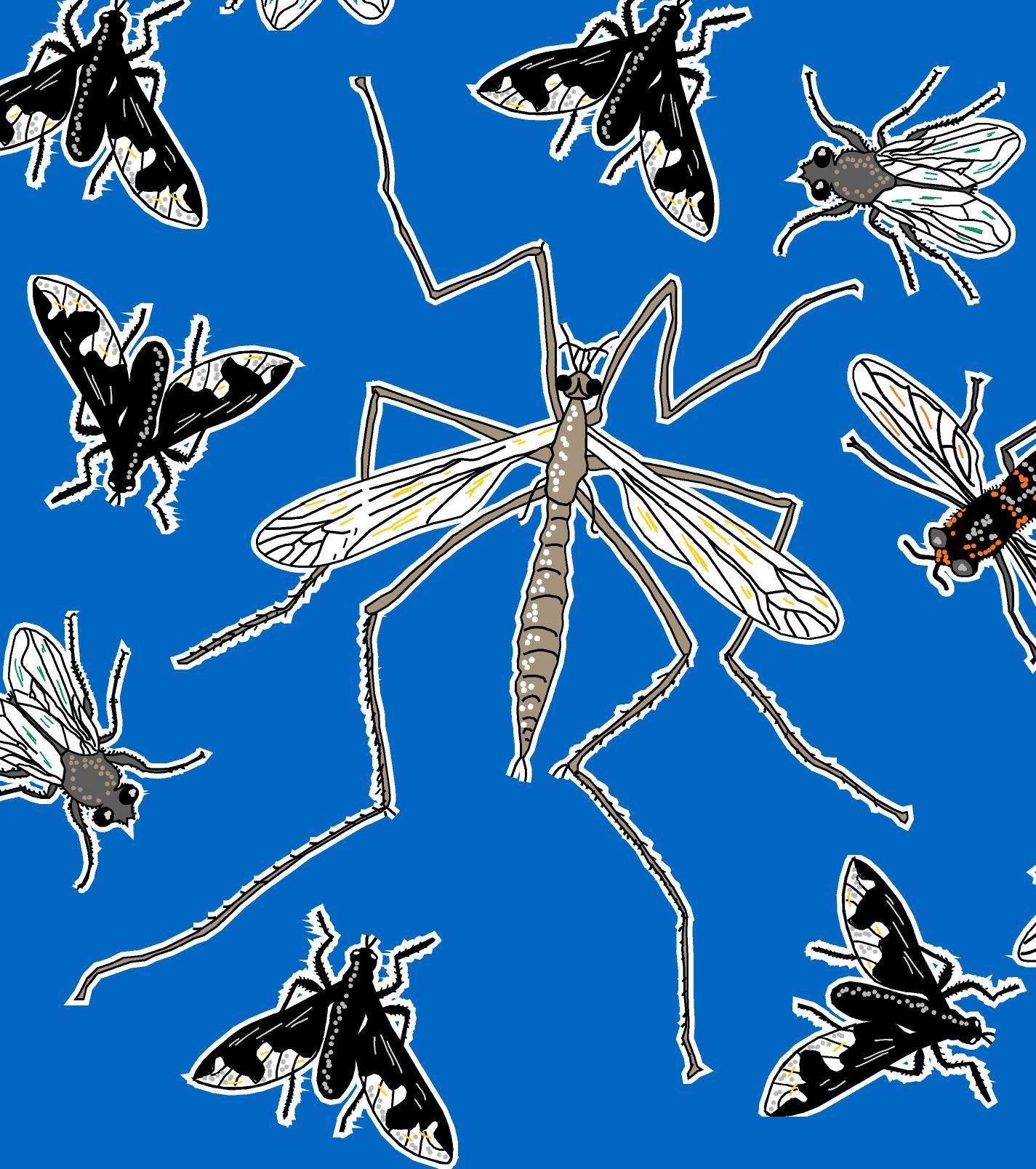 Longsleeve Flies Blue - Duns Sweden