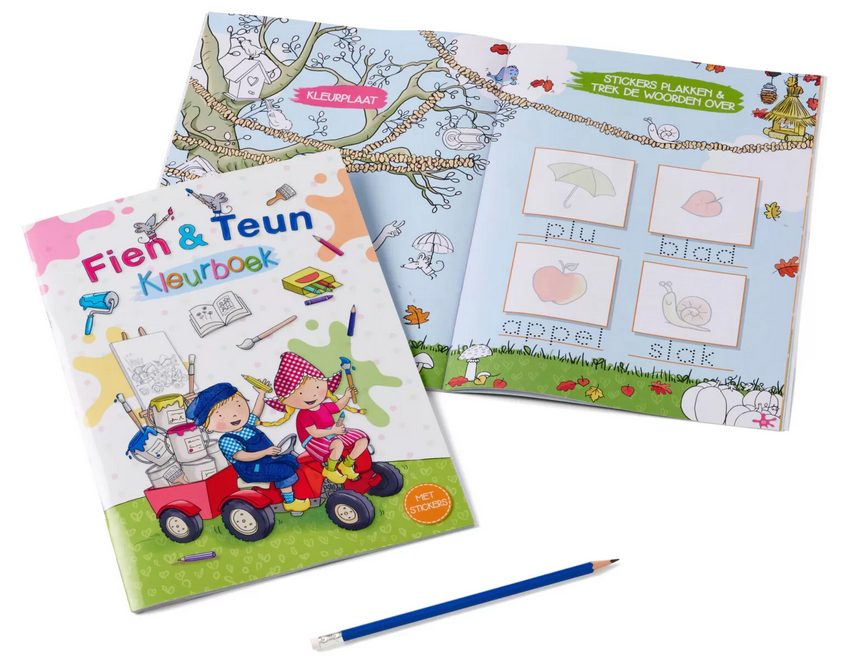 Fien en Teun kleurboek met stickers – Witte Leeuw