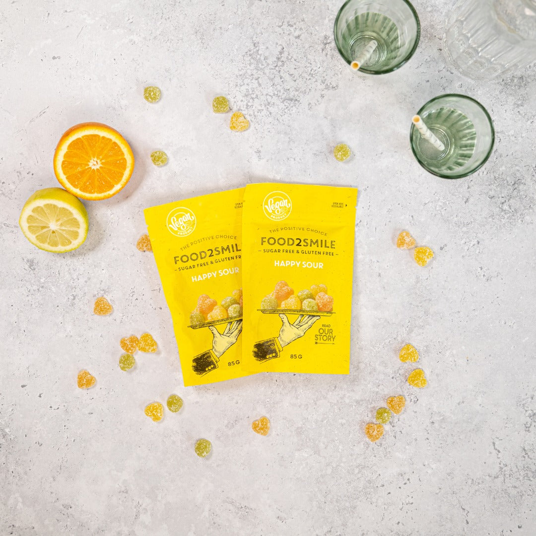Gummy Snoep Happy Sour (glutenvrij, suiker- en vegan) - Food2Smile