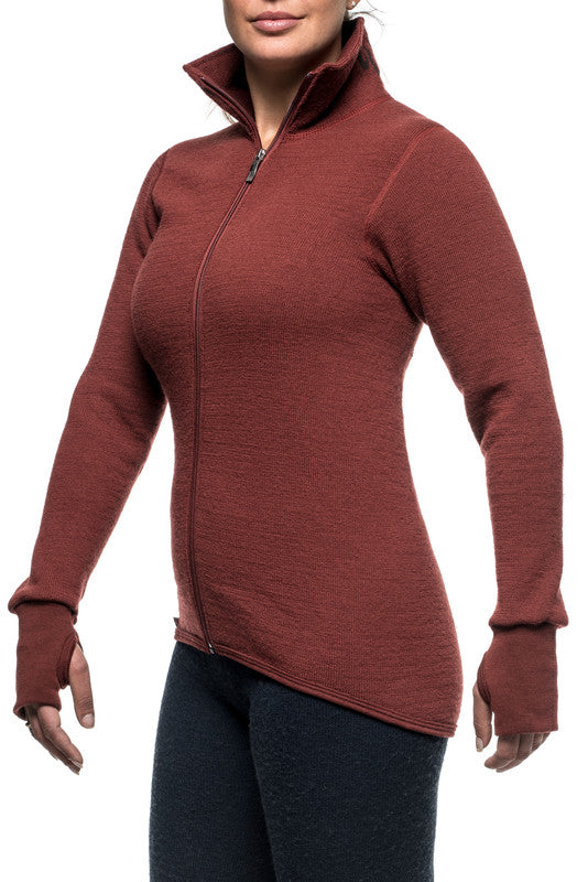 Vest / Full Zip Unisex Jacket 400 Rust Red - Woolpower - Op bestelling
