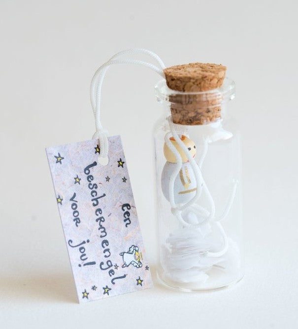 Geluksflesje beschermengel – Een beschermengel voor jou! – Sidedish