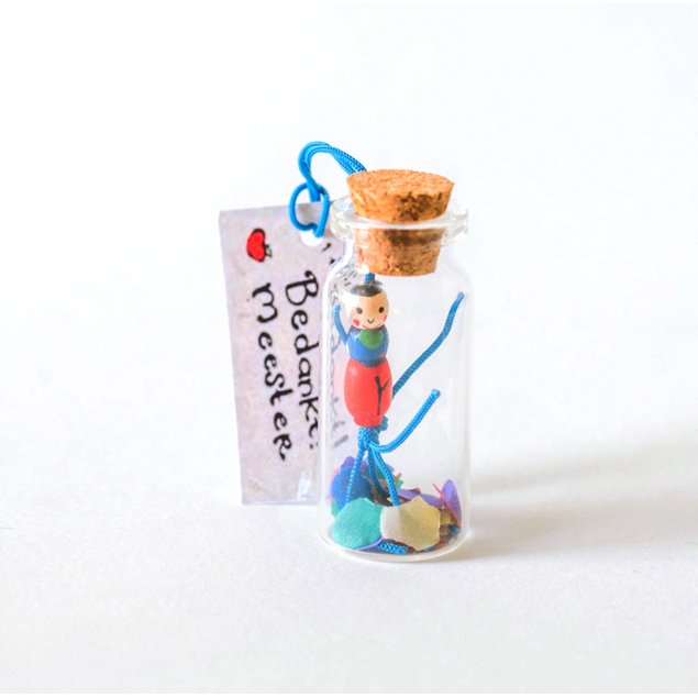 Geluksflesje Bedankt meester! – Sidedish