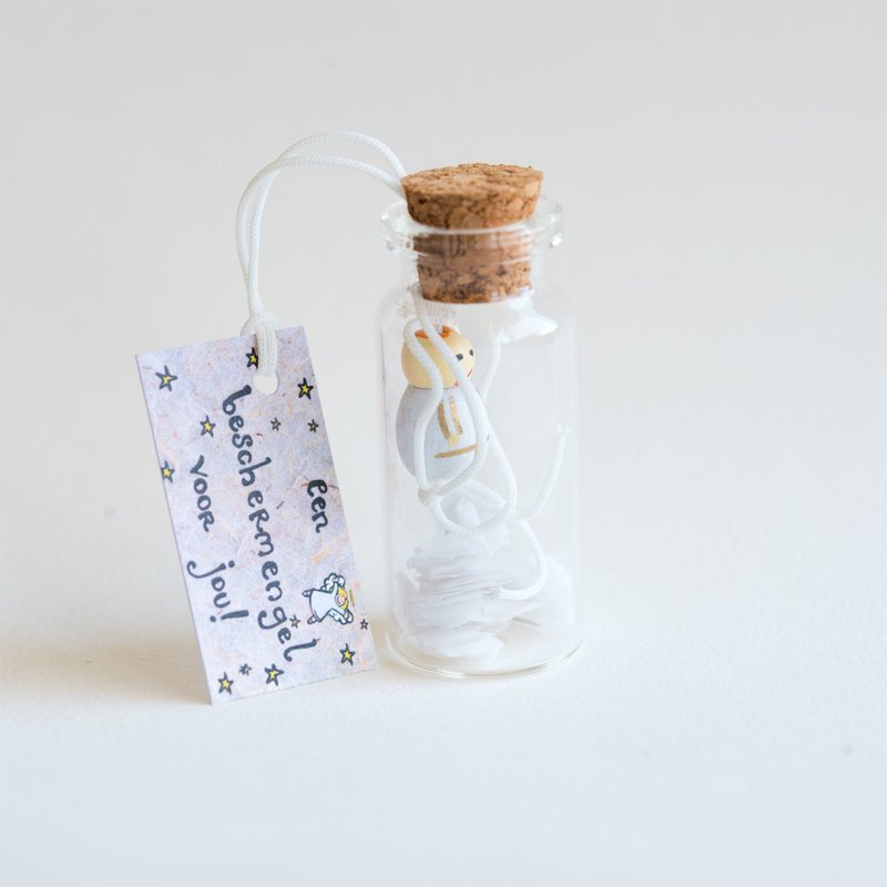 Geluksflesje beschermengel – Een beschermengel voor jou! – Sidedish