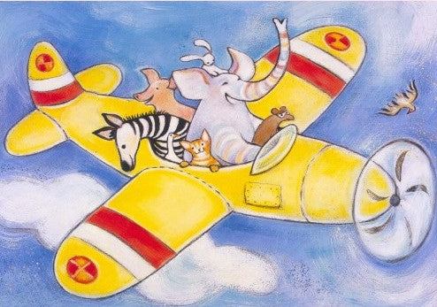 Kaart Het gele vliegtuig - Geertje van der Zijpp