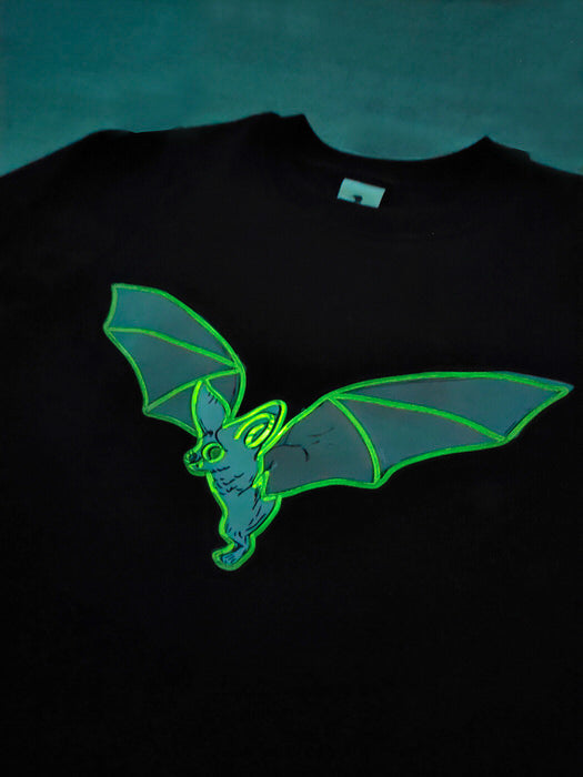 T-shirt Black Bat GLOW IN DARK - Mullido