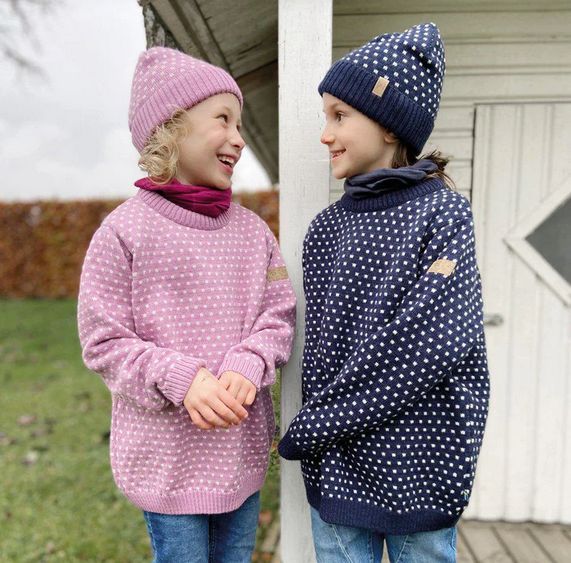 Trui 100% Wol JR Sverre Crewneck - sweet lilac – Ivanhoe of Sweden