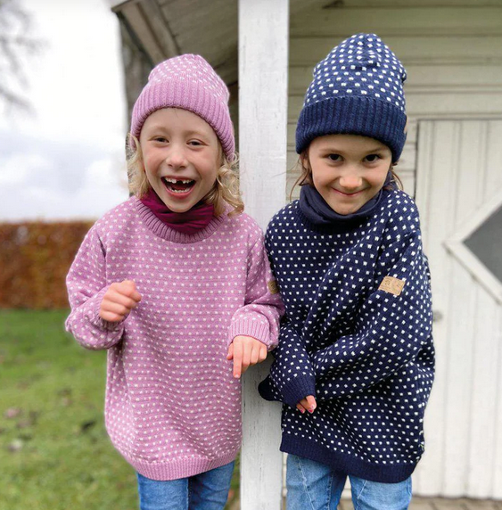 Trui 100% Wol JR Sverre Crewneck - sweet lilac – Ivanhoe of Sweden