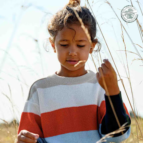 Trui Kelly Knit Sweater Navy Mix Stripe (t/m 164) – EBBE Sweden