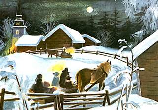 Kaart Kerst in Bolderburen- Astrid Lindgren - ilon Wikland – K. Hjelm Förlag