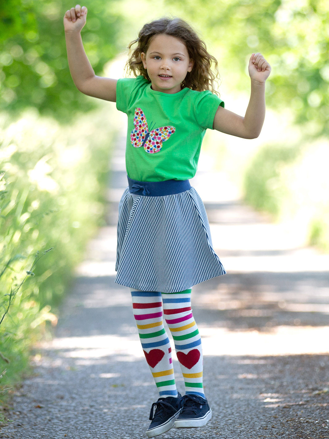 Stripy Heart Tights / maillot (legging) - Kite Clothing