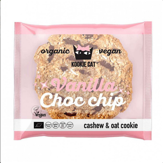 Bio Cashew & Oat Cookie Vanilla Choc Chip (glutenvrij & vegan) – Kookie Cat