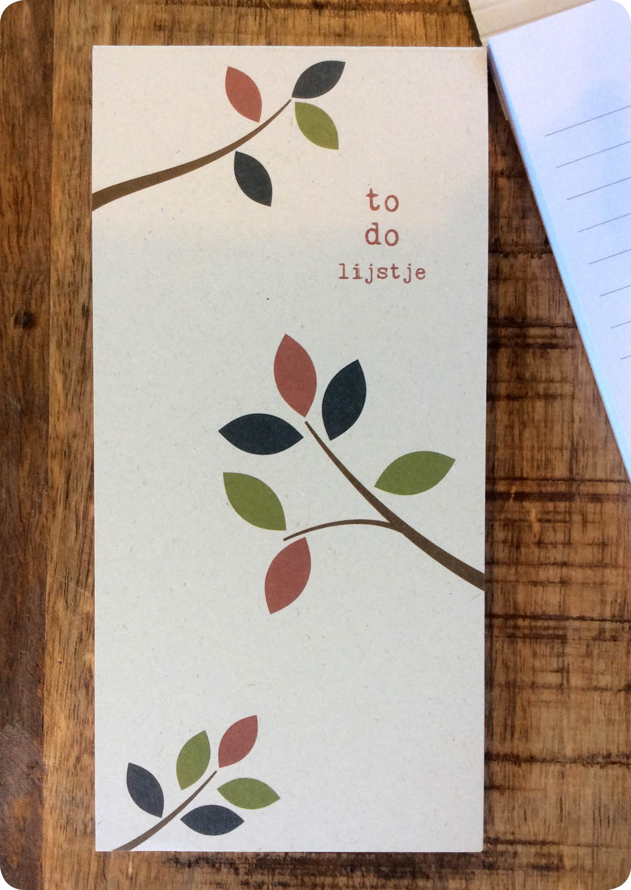 Organic Notitielijstje / to do blokje met bladeren – Zintenz Organic Cards