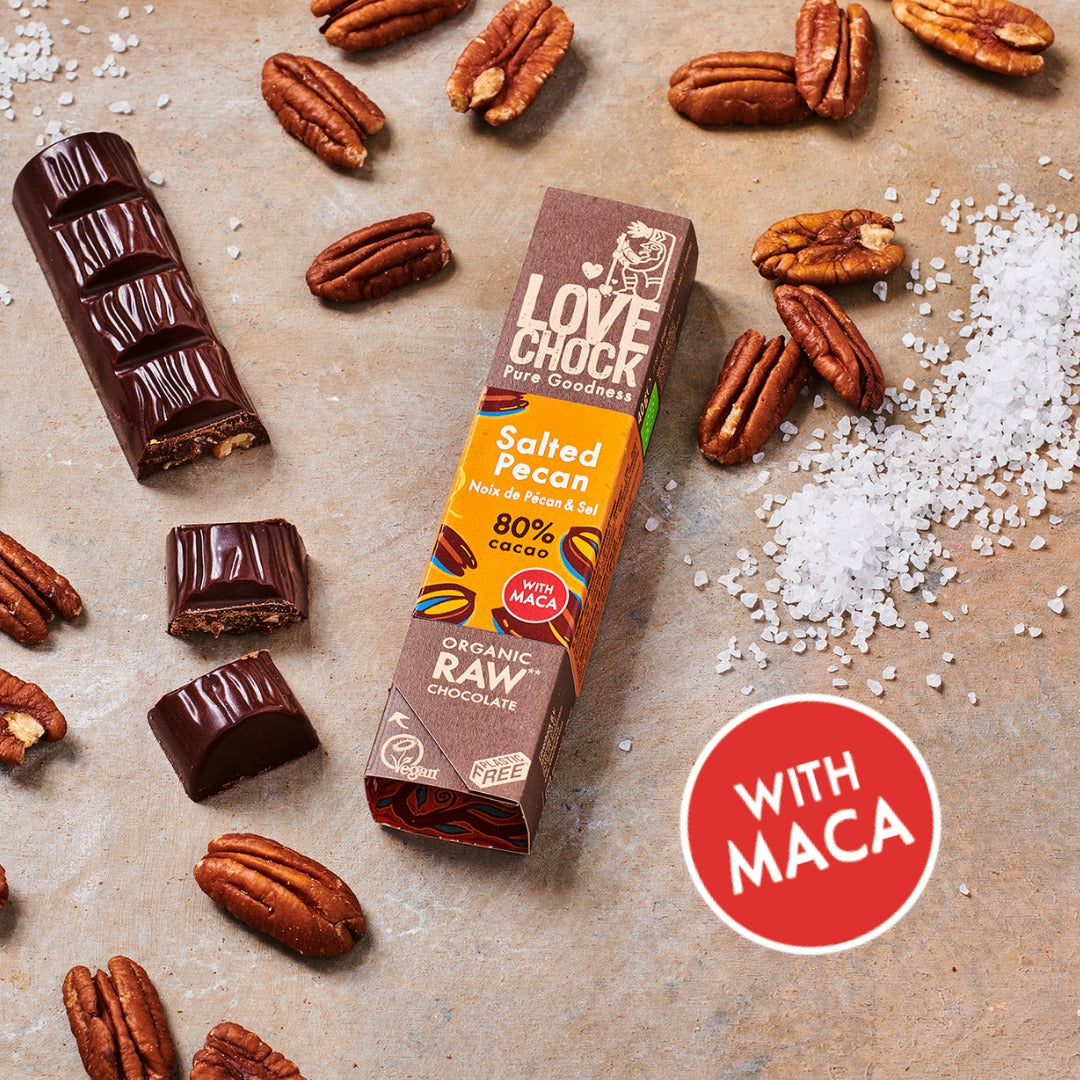 Bio Chocolade Salted pecan (glutenvrij & vegan) - Lovechock