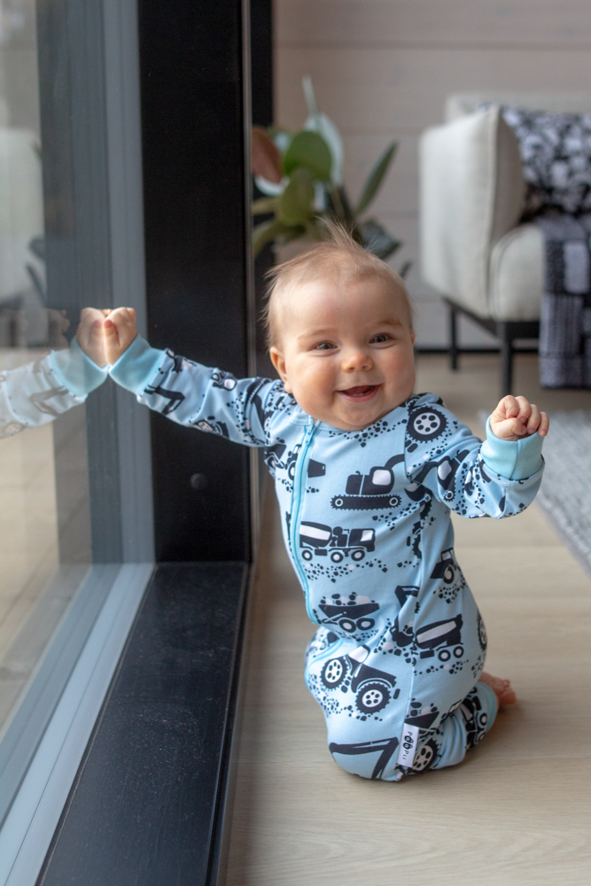 Jumpsuit LULLA Machines Light Blue – Paapii Design