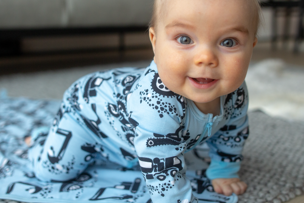 Deken / Baby Blanket Machines Light Blue – Paapii Design