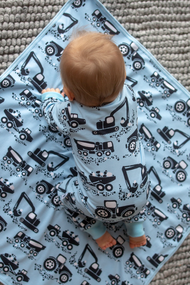 Jumpsuit LULLA Machines Light Blue – Paapii Design