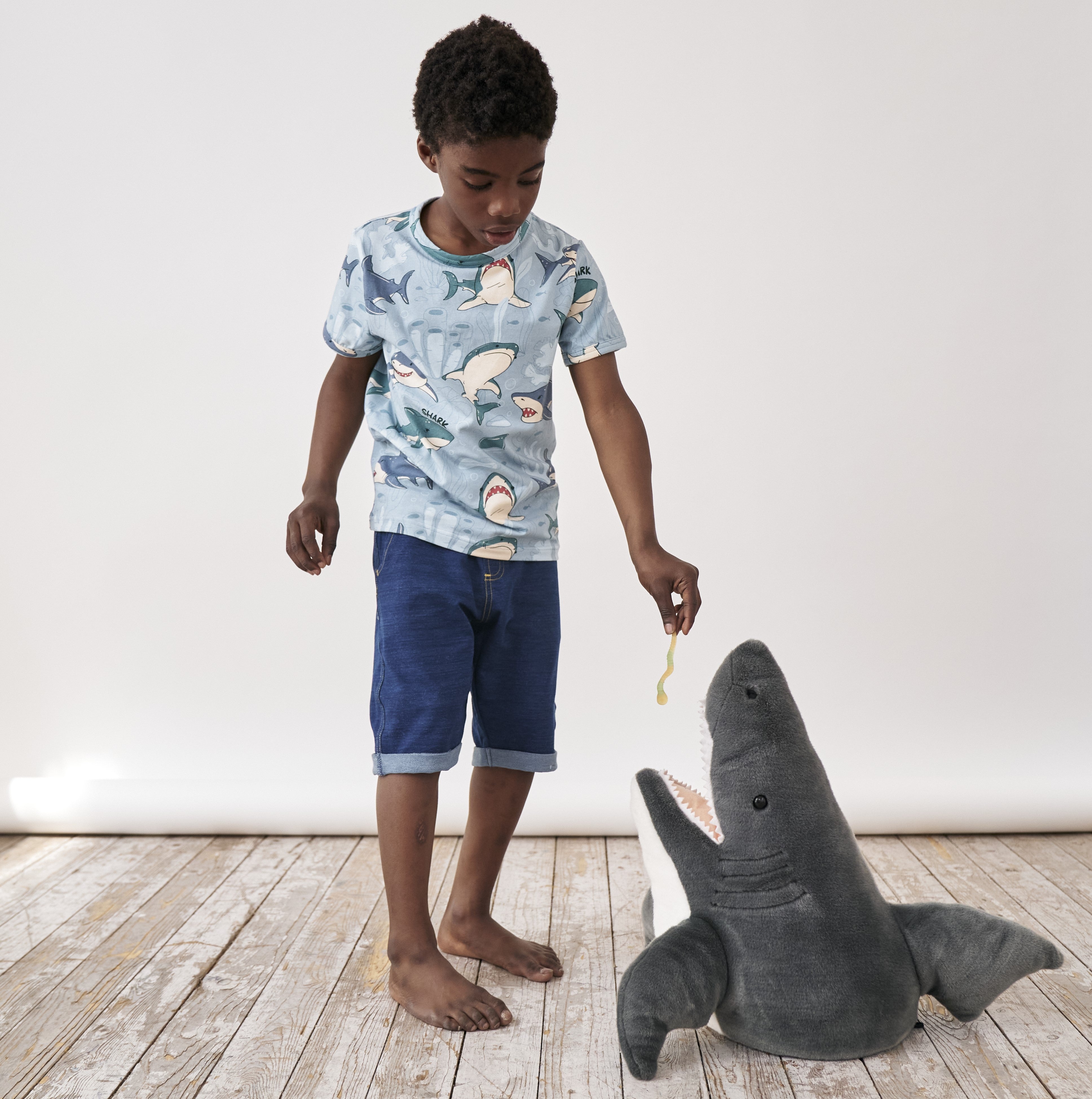 T-shirt Top SS Shark Remark - Meyadey (Maxomorra)