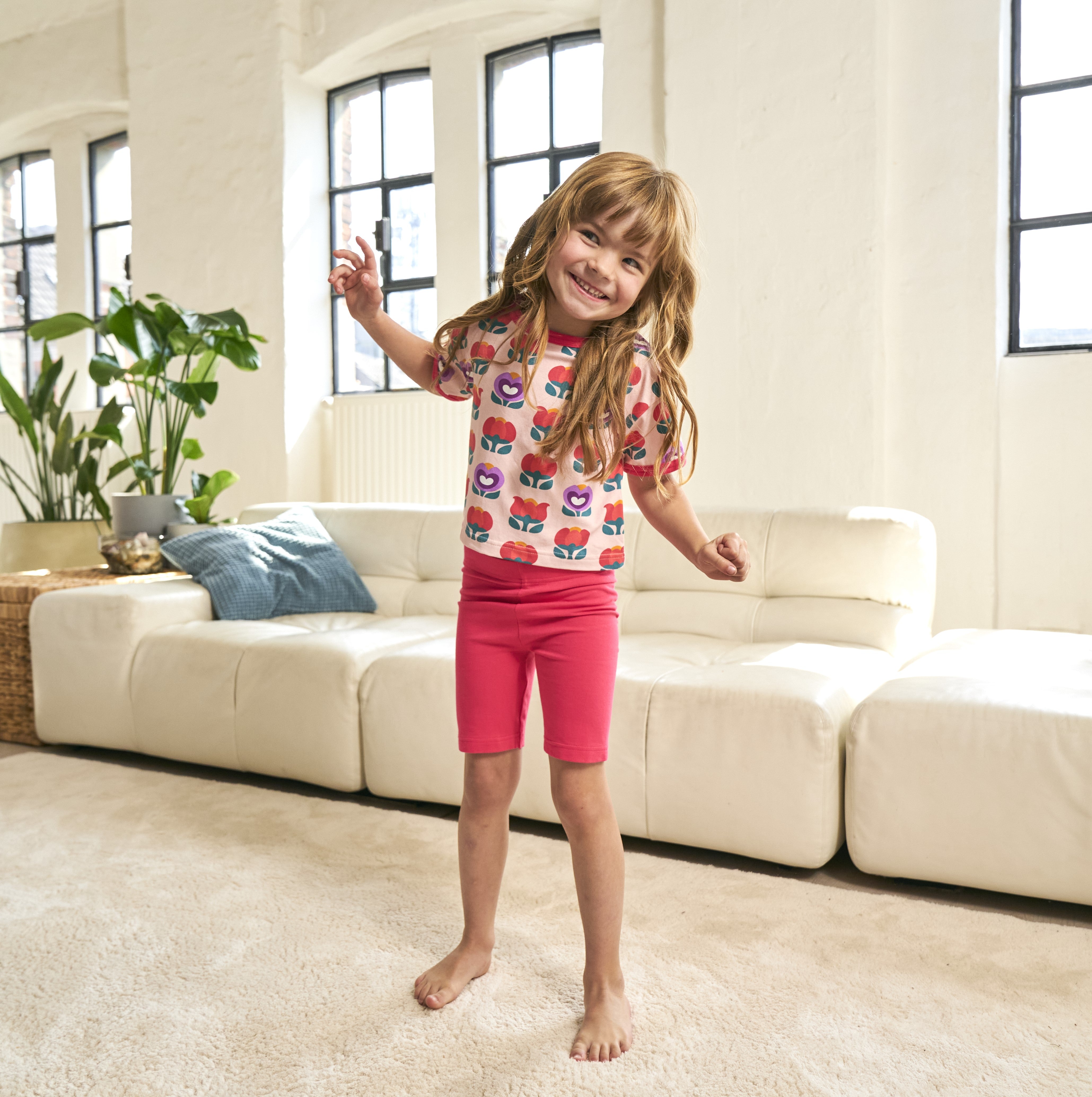 Shorts Cycling Solid Pink Blossom (korte Leggings / broek) - Maxomorra