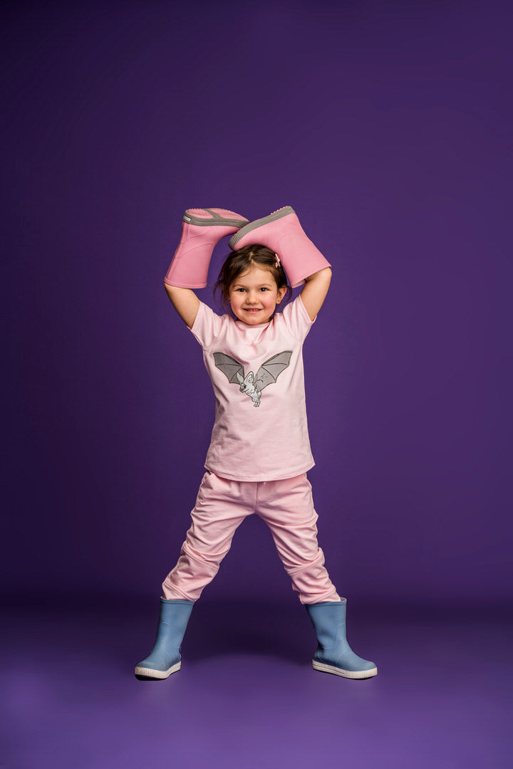 T-shirt Pink Bat GLOW IN DARK - Mullido