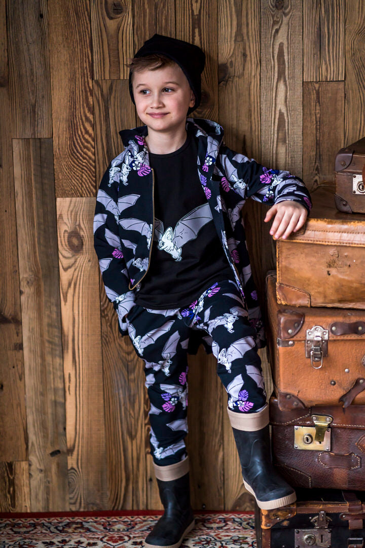 T-shirt Black Bat GLOW IN DARK - Mullido