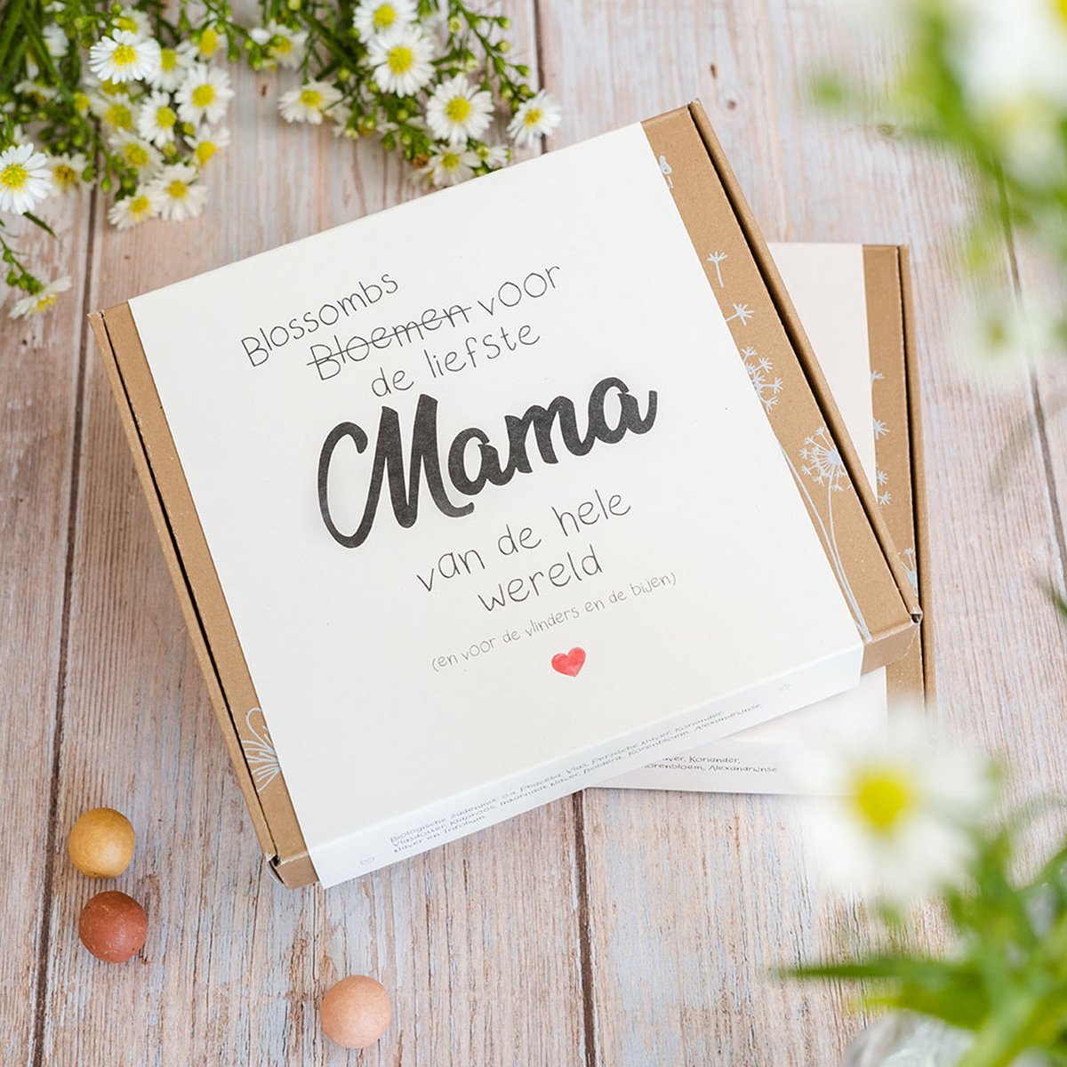 Zaadbommetjes Giftbox Medium “voor de liefste mama” - Blossombs