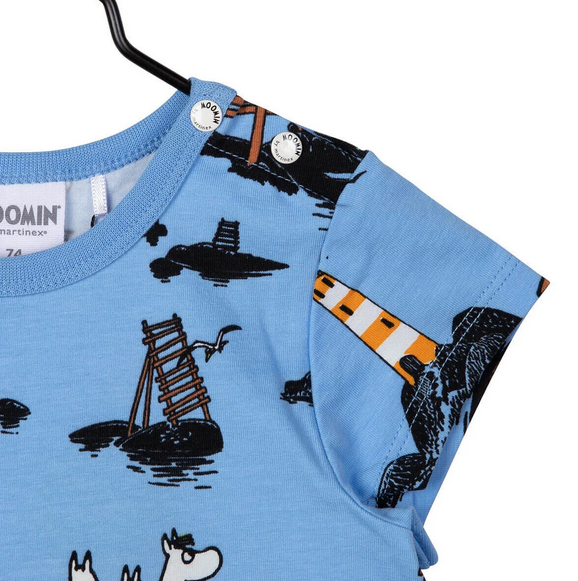 Sea Playsuit pale blue – Moomin