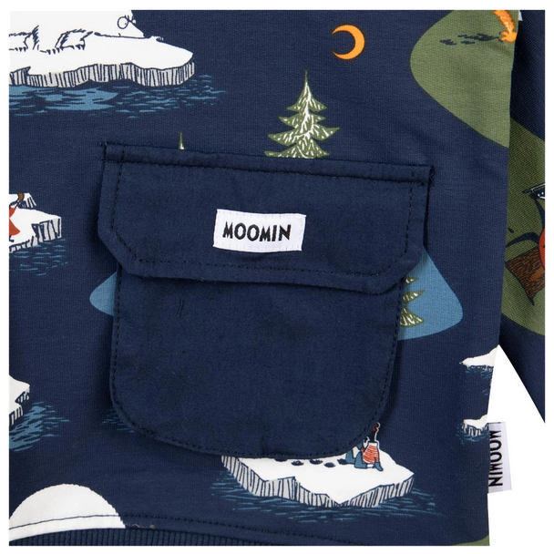 Trui On Float Shirt Dark Blue - Oversized fit – Moomin