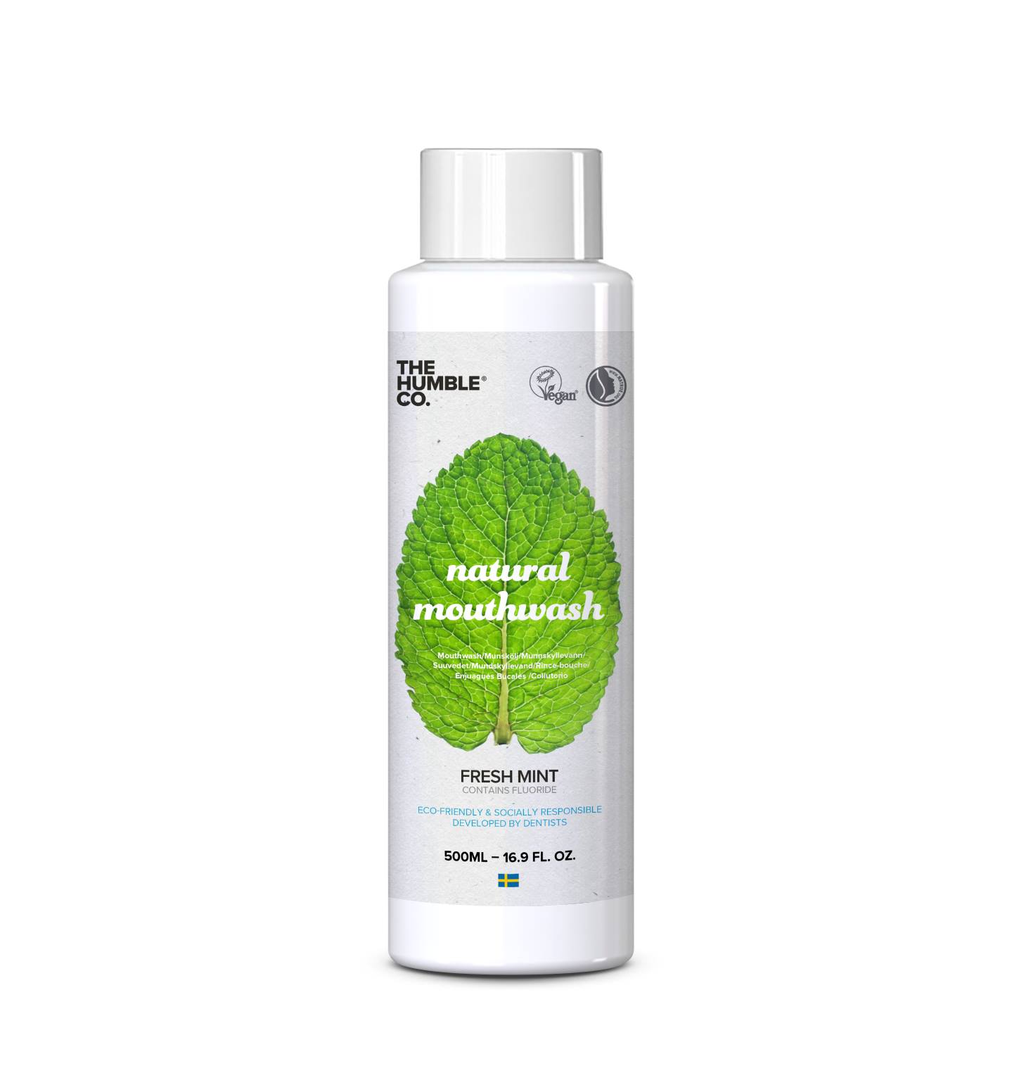 Mondwater Fresh Mint met fluoride - Humble Co.