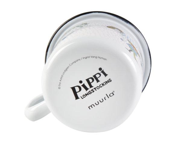 Pippi Langkous enamel mug Pippi and the Horse 2,5dl – Muurla