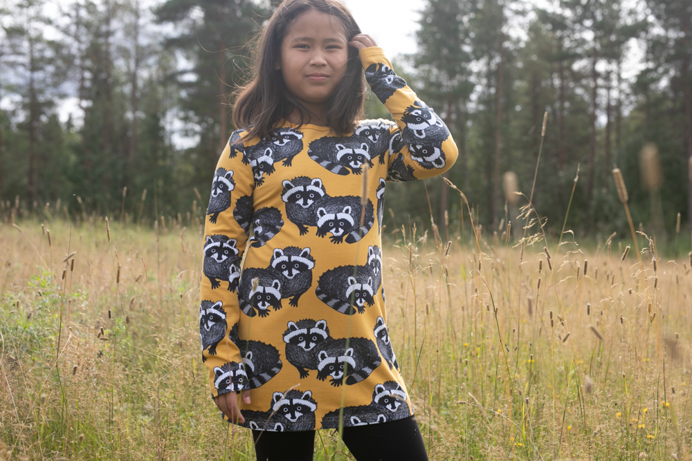 Tuniek VIENO Tunic Raccoon Ochre Grey 86 t/m 122 – Paapii Design