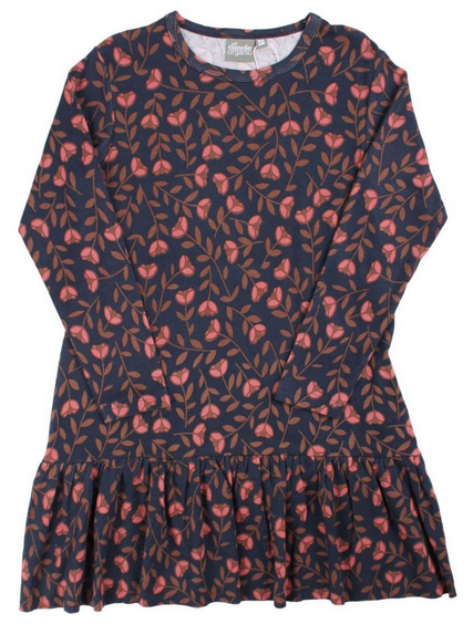 Jurk Daneseahorse Dress Dk Navy/Brown Beige FLEURIE - Danefae / DYR
