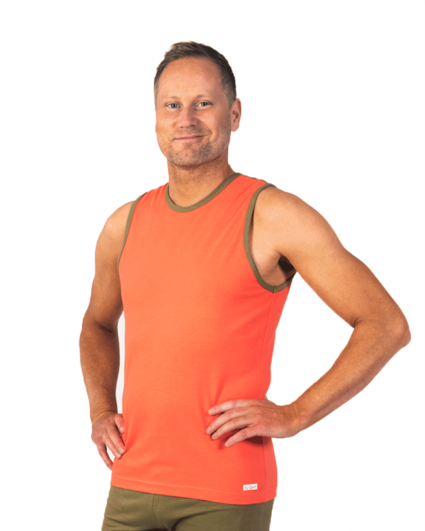 Tanktop Mukta Coral Red - B-Light Organic Clothing