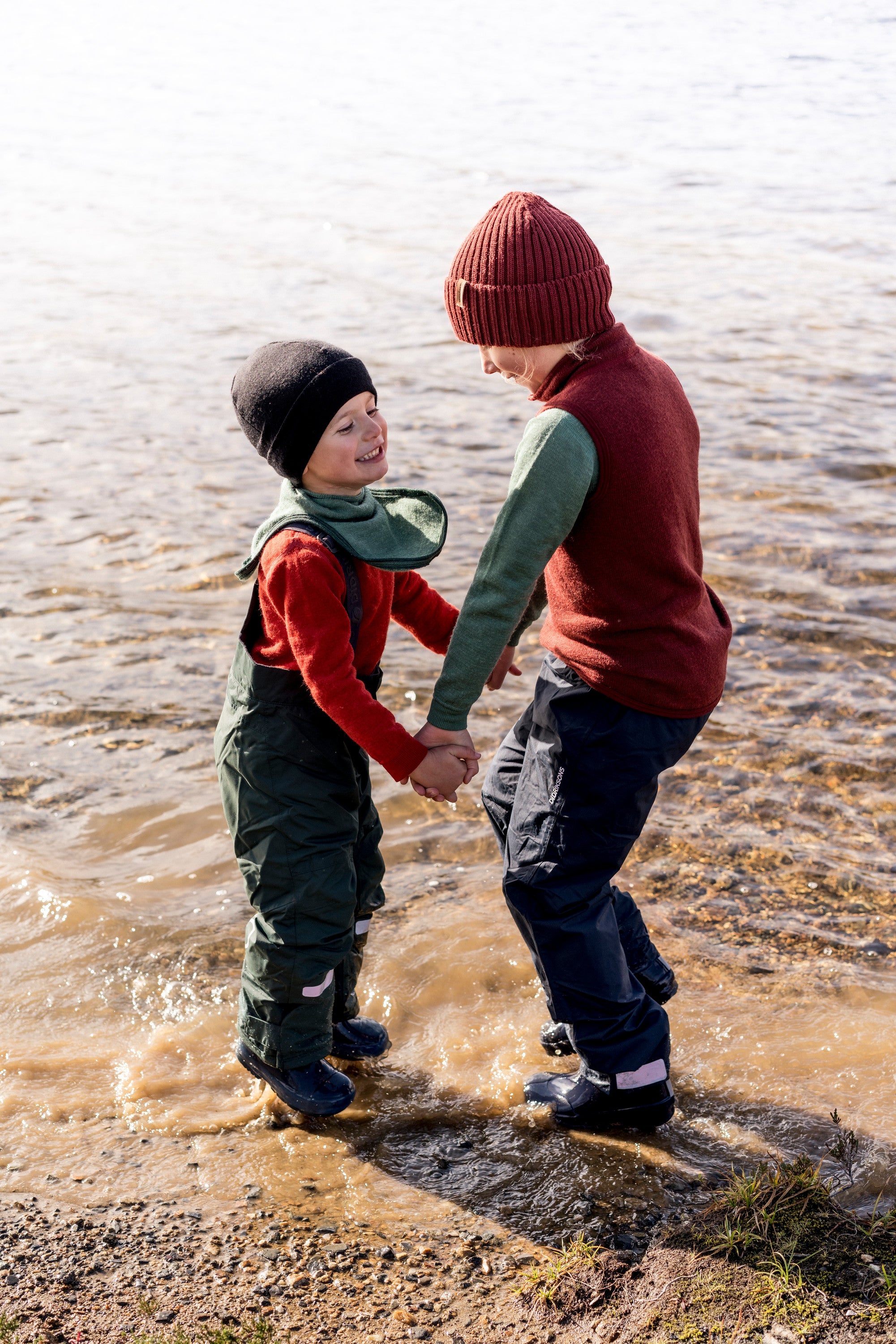 Kids thermo longsleeve / Crewneck 200 Autumn Red - Woolpower