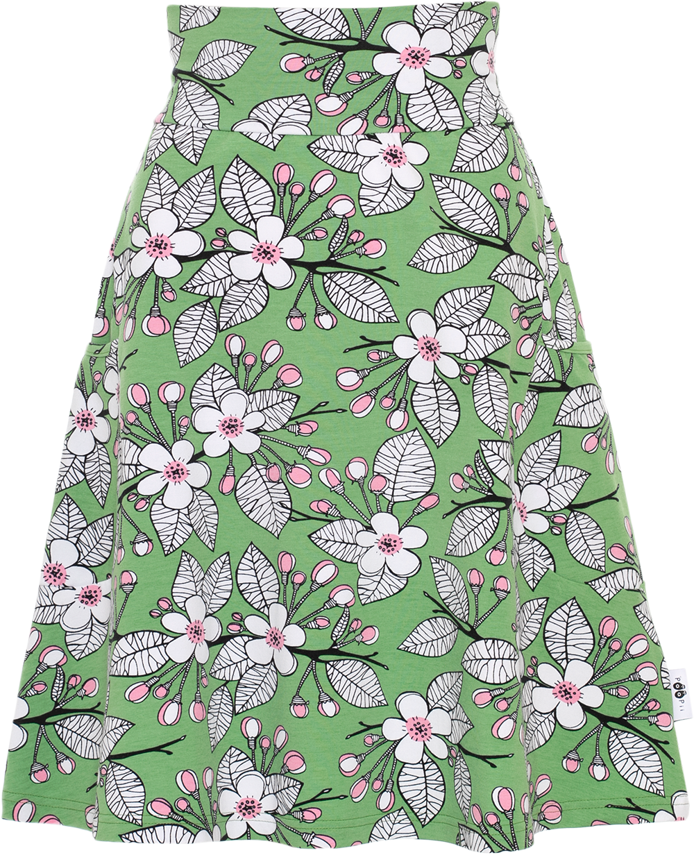 Rok PISARA skirt Apple Garden Forest Light Pink S-XXXL - Paapii Design