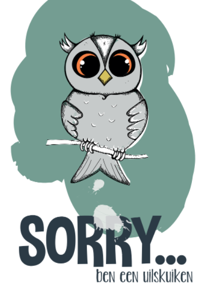 Postkaart sorry - Aardkaart