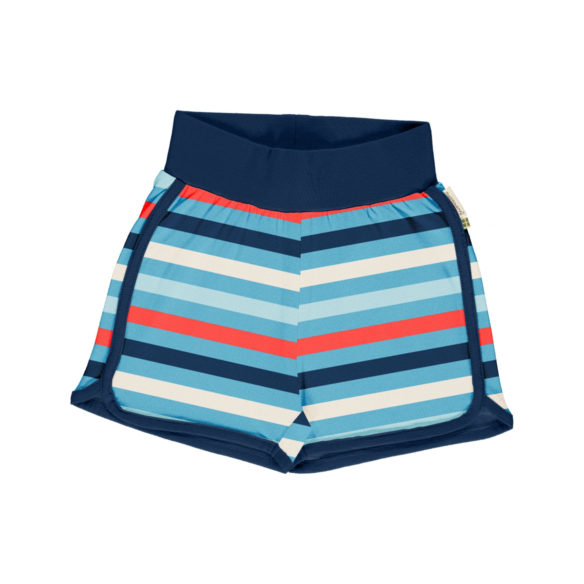 Korte Broek / Runner Shorts Stripe Sky - Maxomorra