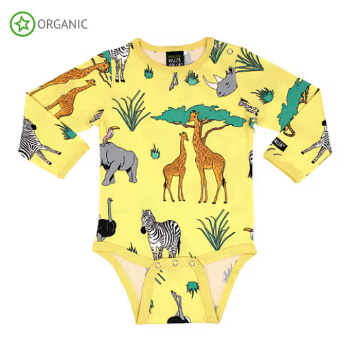 Romper / Body LS Safari Lemon - Villervalla