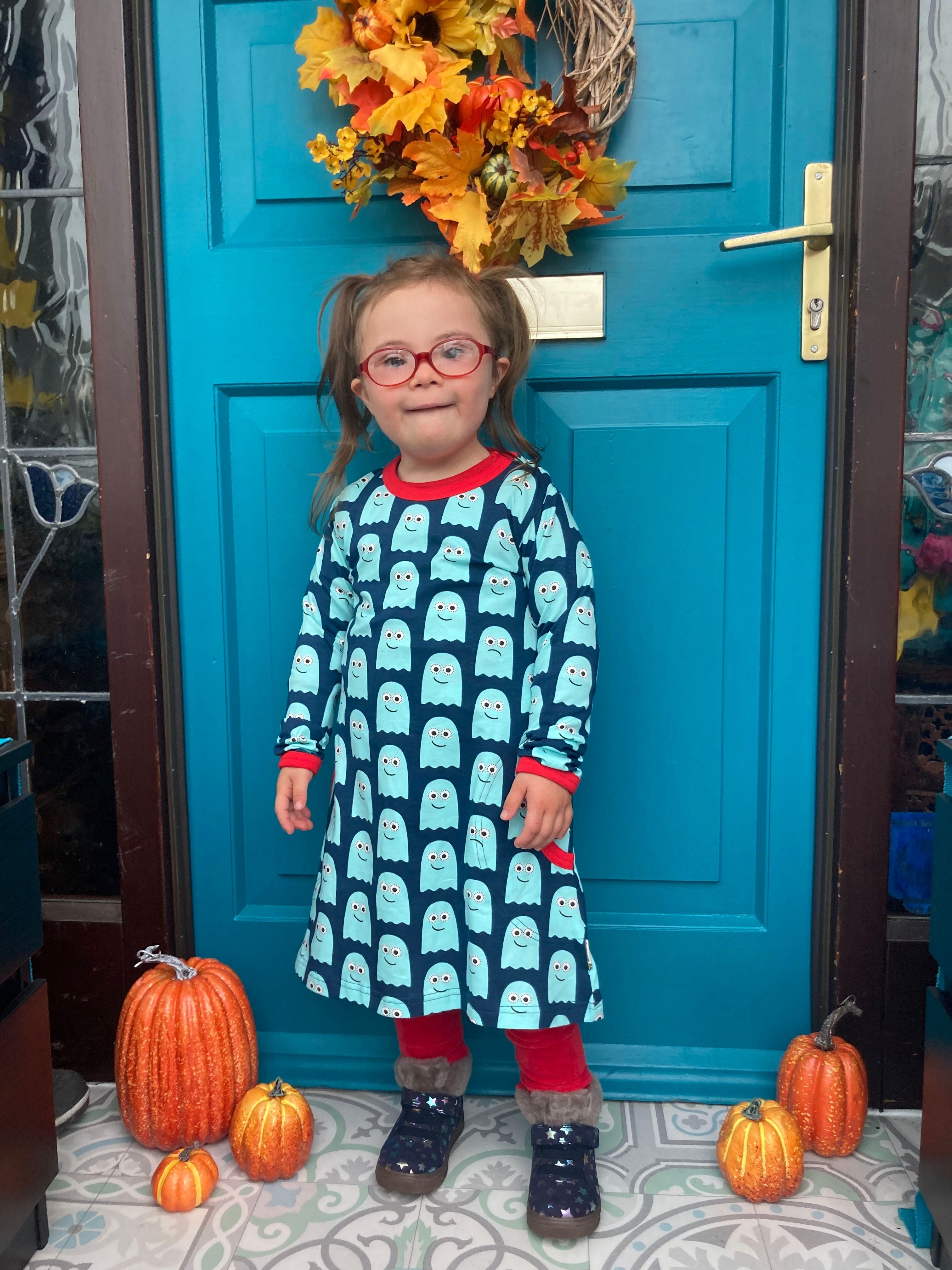 Jurk / Dress LS Spooky Ghost - Maxomorra